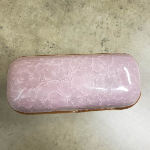 Vintage Crowning Touch ceramic and porcelain glazed purple crackle trinket box - Picture 6 of 7